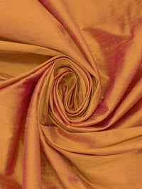 Persian Orange 100% Silk Iridescent Dupioni 54W