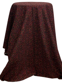 Old Mauve/Chestnut/Black 100% Cotton Broken Chevron-Look Print Pinwale Corduroy - NY Designer - 42W