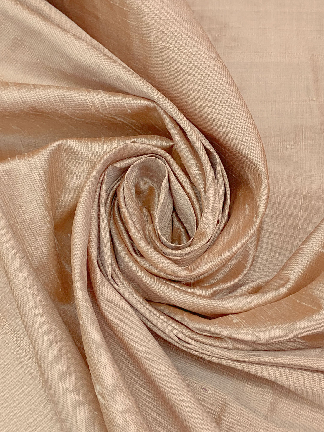 Peachy Beige 100% Silk Iridescent Dupioni 54W