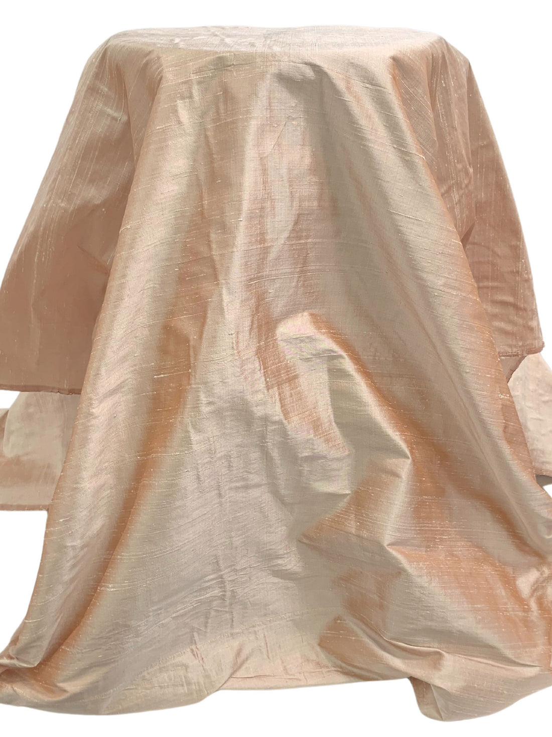 Peachy Beige 100% Silk Iridescent Dupioni 54W