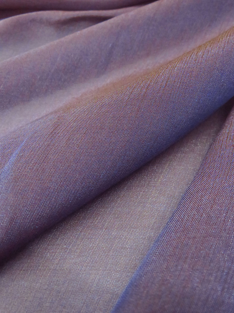 Dusty Amethyst/Copper 100% Silk Iridescent Chiffon 44W