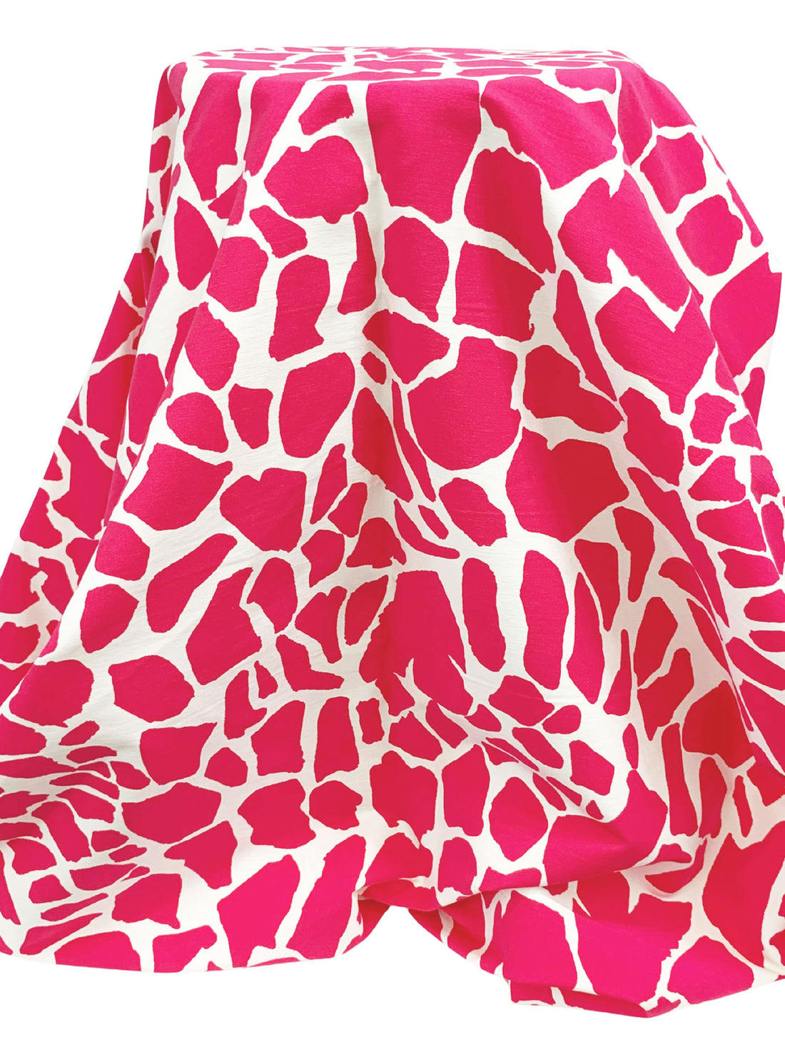 Cerise/White Rayon/Nylon/Lycra Abstract Mosaic Print Stretch Bengaline Suiting 57W