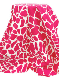 Cerise/White Rayon/Nylon/Lycra Abstract Mosaic Print Stretch Bengaline Suiting 57W