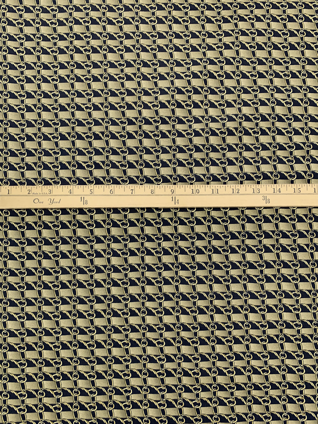Misty Moss/Black/Pale Goldenrod Rayon/Nylon/Lycra Belt Loops Print Stretch Bengaline Suiting 57W