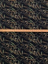 Golden Oak/Black/Wheat Rayon/Nylon/Lycra Belts & Chains Print Stretch Bengaline Suiting 57W