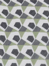 Pickle Green/White/Black 100% Silk Geometric Print Chiffon - NY Designer - 53W