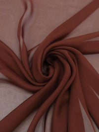 Hot Fudge Brown 100% Silk Voile - NY Designer - 52W