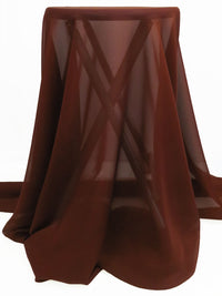 Hot Fudge Brown 100% Silk Voile - NY Designer - 52W