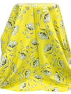 Lemon/White/Dark Taupe Rayon/Nylon/Lycra Floral Print Stretch Bengaline Suiting 58W