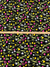 Black/Hot Pink/Olive Green/Multi Rayon/Nylon/Lycra Floral Print Stretch Bengaline Suiting 56W