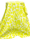 Yellow/White Rayon/Nylon/Lycra Abstract Mosaic Print Stretch Bengaline Suiting 56W