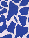 Cobalt Blue/Dusty Lilac Rayon/Nylon/Lycra Abstract Mosaic Print Stretch Bengaline Suiting 56W