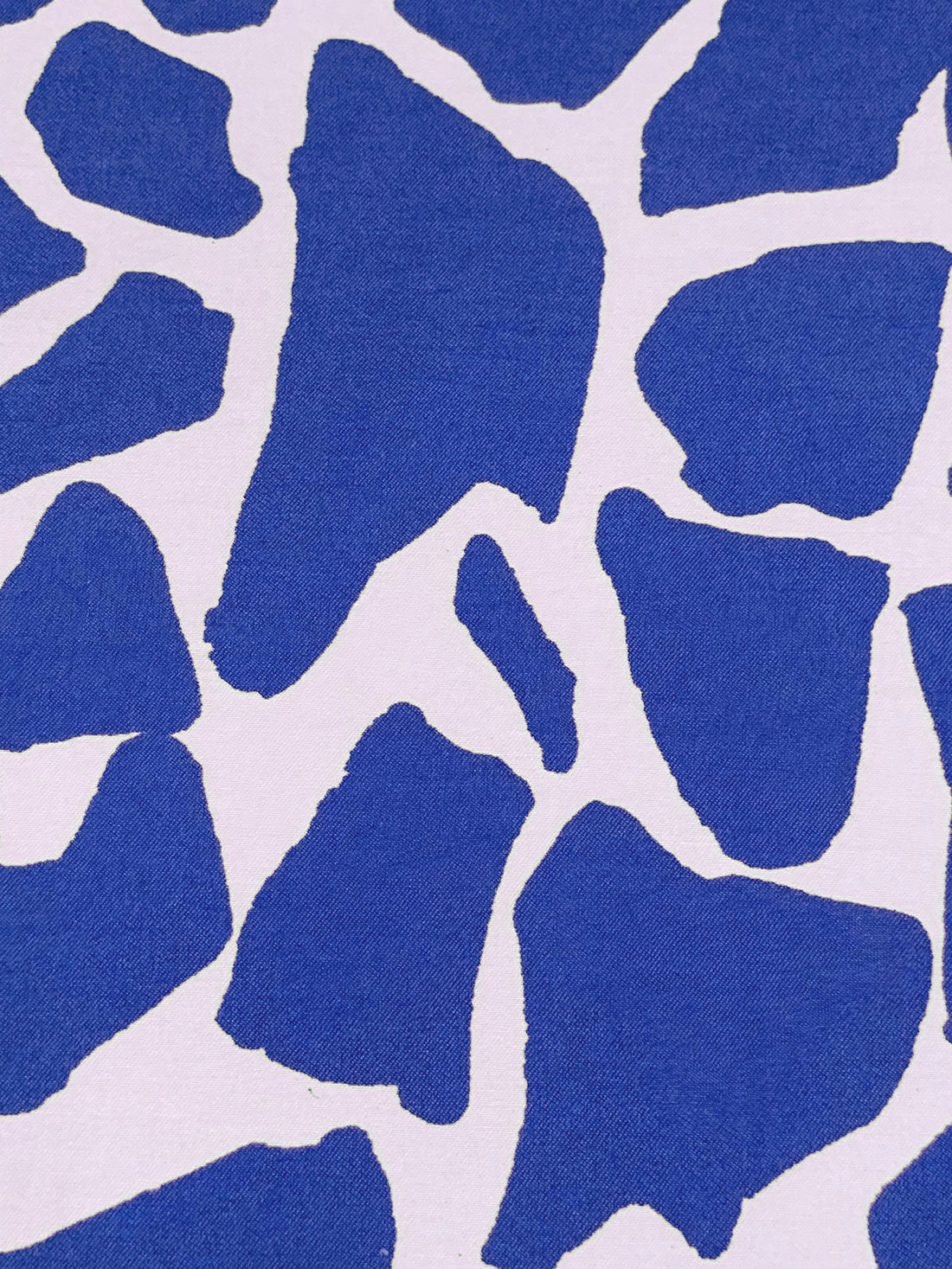 Cobalt Blue/Dusty Lilac Rayon/Nylon/Lycra Abstract Mosaic Print Stretch Bengaline Suiting 56W
