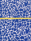 Cobalt Blue/Dusty Lilac Rayon/Nylon/Lycra Abstract Mosaic Print Stretch Bengaline Suiting 56W