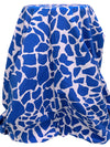 Cobalt Blue/Dusty Lilac Rayon/Nylon/Lycra Abstract Mosaic Print Stretch Bengaline Suiting 56W