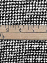 Black/White Rayon/Linen Small Houndstooth Weave Suiting - Imported From Italy - 60W