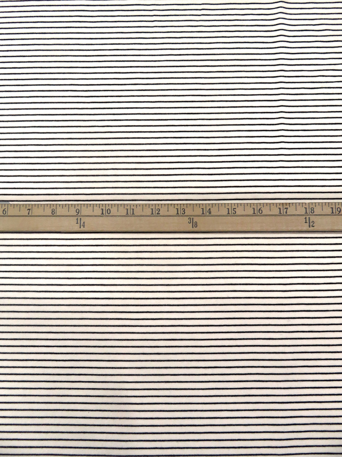 Eggshell/Black Rayon/Lycra Horizontal Stripe French Terry Knit 60W
