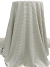 Eggshell/Black Rayon/Lycra Horizontal Stripe French Terry Knit 60W