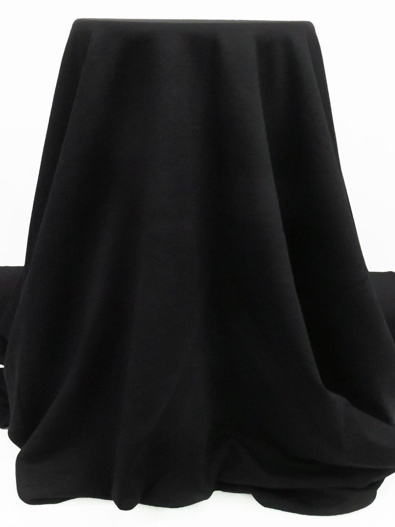 Crow Black 100% Cotton French Terry Knit 68W