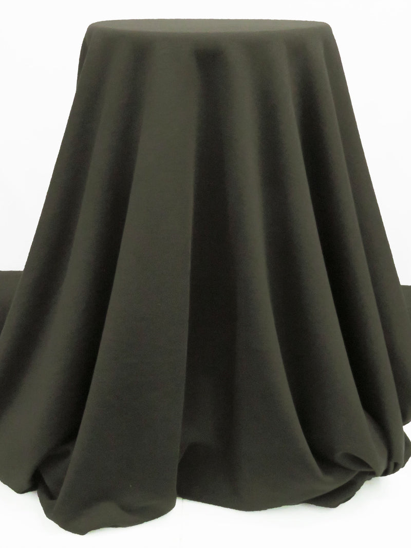 Muted Woodland Brown 100% Cotton French Terry Knit 64W