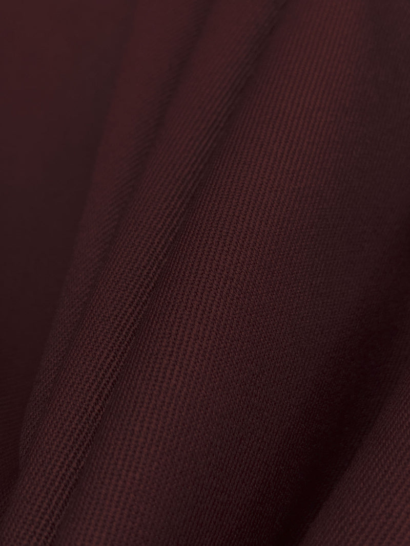 Bordeaux Polyester/Wool Gabardine Suiting - Fabian Couture - 60W