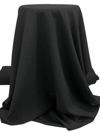 Dark Charcoal Polyester/Wool Heathered Gabardine Suiting - Fabian Couture - 60W