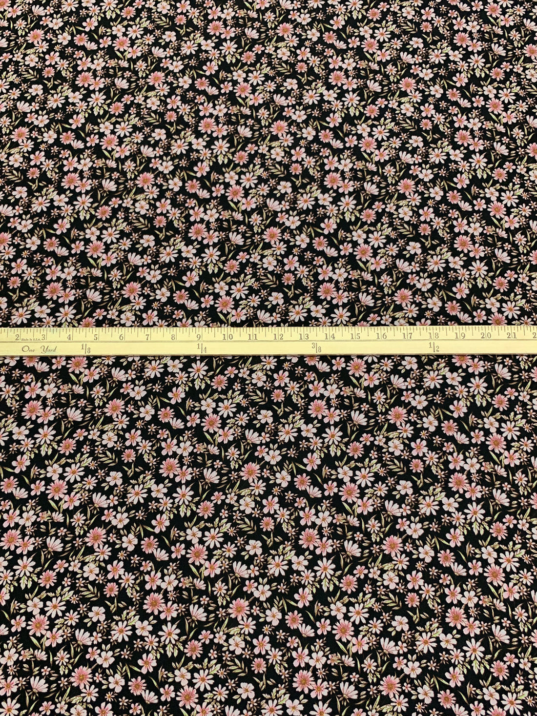 Black/Salmon Rose/White/Multi 100% Polyester Floral Print Bubble Crepe 59W