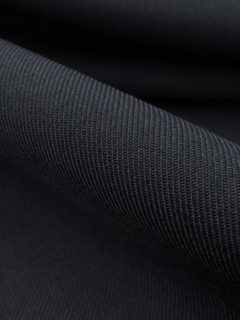 Dark Navy Polyester/Wool Gabardine Suiting - Fabian Couture - 62W