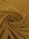 Golden Brown 100% Silk Crepe De Chine - NY Designer - 53W