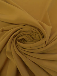 Golden Brown 100% Silk Crepe De Chine - NY Designer - 53W