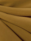 Golden Brown 100% Silk Crepe De Chine - NY Designer - 53W