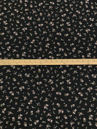Black/Steel Blue/White/Multi 100% Polyester Floral Print Crepe Blouse Weight Woven 59W
