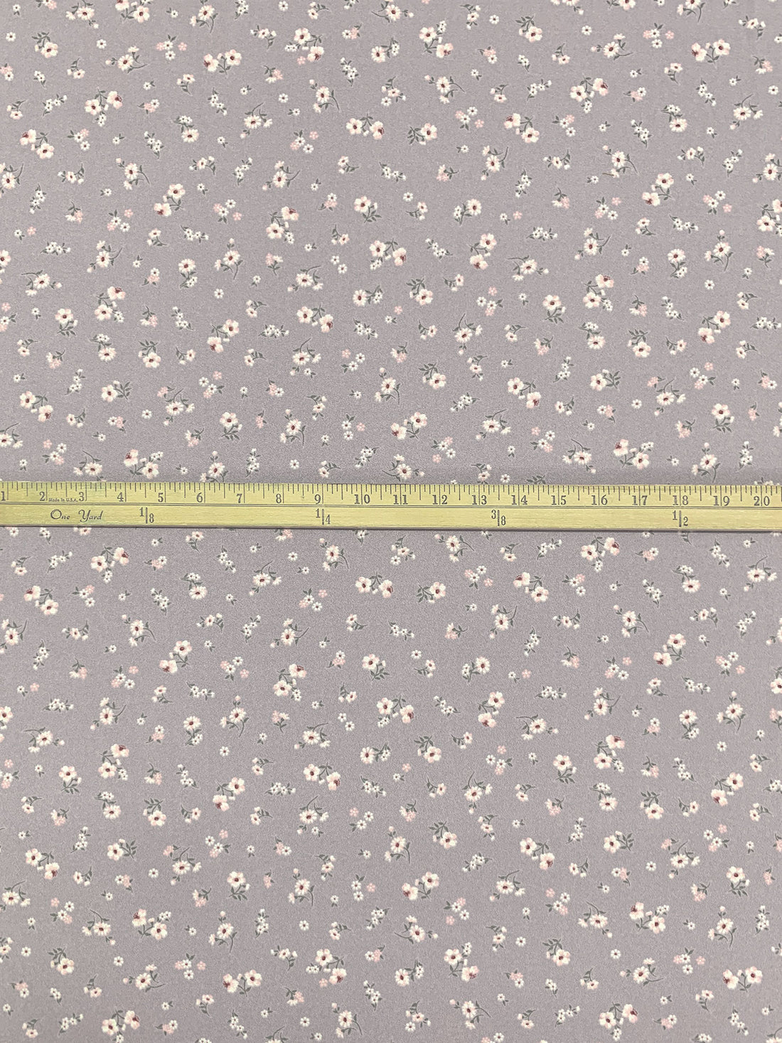 Dusty Gray Lilac/Bone/Multi 100% Polyester Floral Print Crepe Blouse Weight Woven 59W