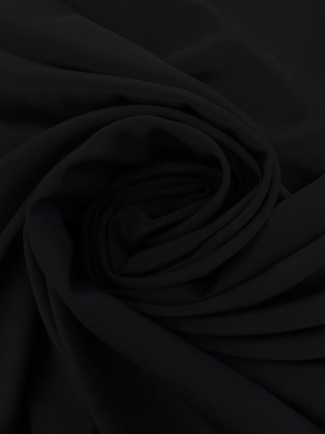 Black Silk/Lycra Stretch Crepe De Chine - NY Designer - 50W