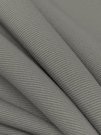 Fieldstone Gray 100% Polyester Twill Gabardine Suiting - Fabian Couture - 60W