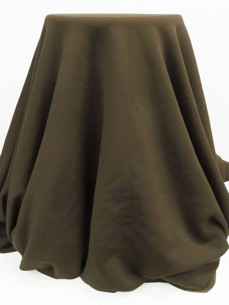 Cedar Brown Polyester/Nylon/Spandex Power Stretch Sweatshirt Fleece - Polartec - 68W