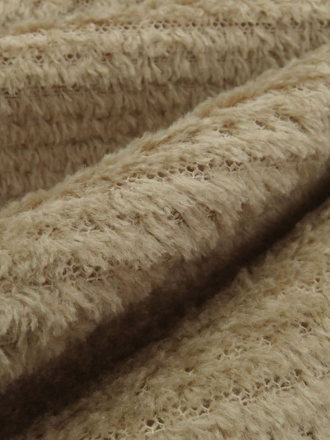 Rattan Brown 100% Polyester Check Weave High Loft Fleece - Polartec - 64W