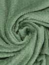 Sage 100% Polyester Check Weave High Loft Fleece - Polartec - 64W