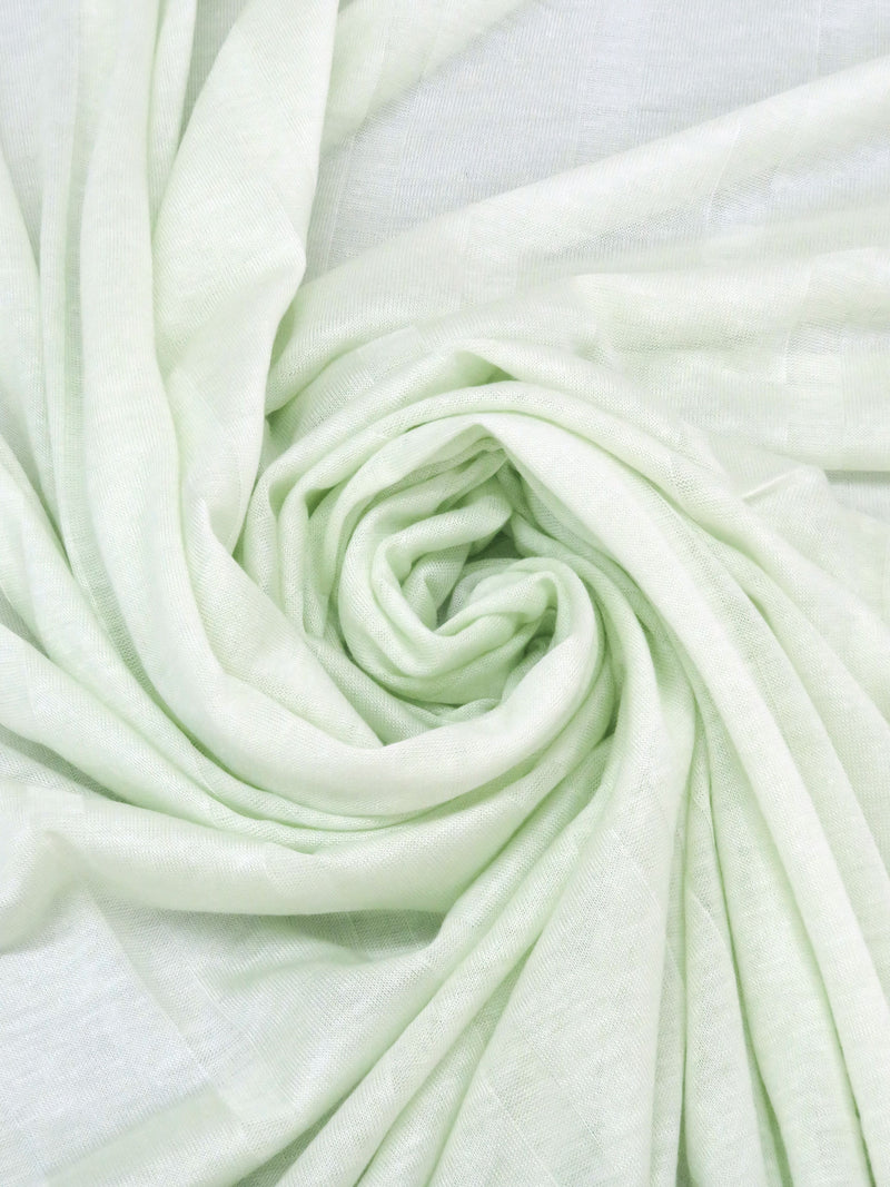 Pale Mint 100% Rayon Sheer Wide Rib Knit 50W