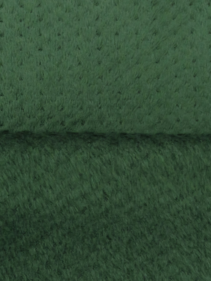 Forest Green 100% Polyester Check Weave High Loft Fleece - Polartec - 62W
