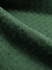 Forest Green 100% Polyester Check Weave High Loft Fleece - Polartec - 62W