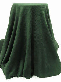 Forest Green 100% Polyester Check Weave High Loft Fleece - Polartec - 62W