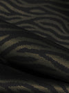 Muted Olive/Black Polyester/Lycra Wavy Design Jacquard Double Knit - NY Designer - 58W