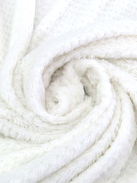 Marshmallow 100% Polyester Check Weave High Loft Fleece - Polartec - 66W