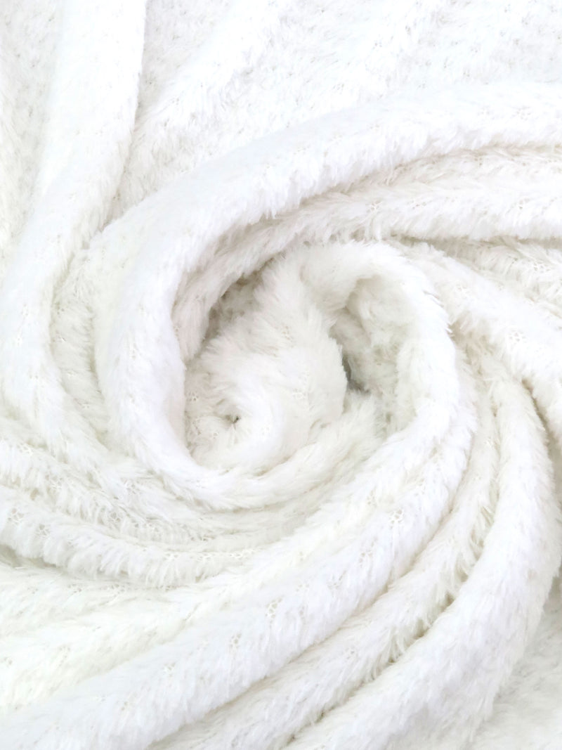 Marshmallow 100% Polyester Check Weave High Loft Fleece - Polartec - 66W