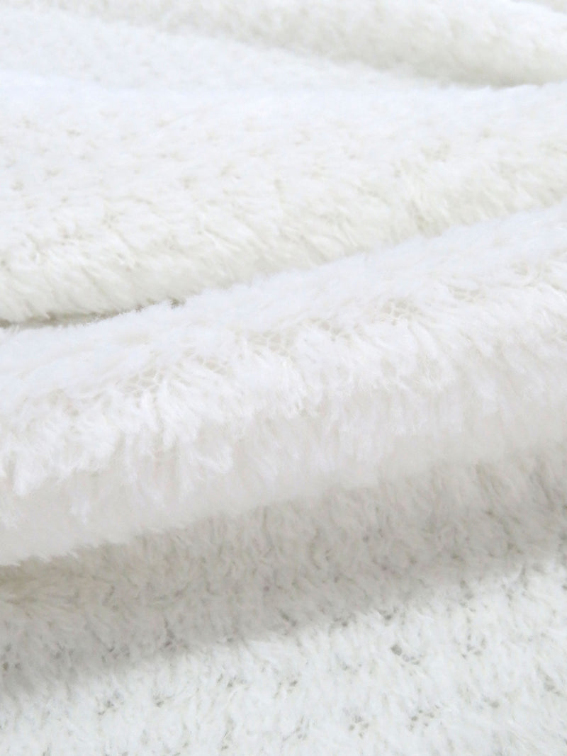 Marshmallow 100% Polyester Check Weave High Loft Fleece - Polartec - 66W