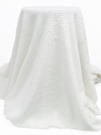 Marshmallow 100% Polyester Check Weave High Loft Fleece - Polartec - 66W