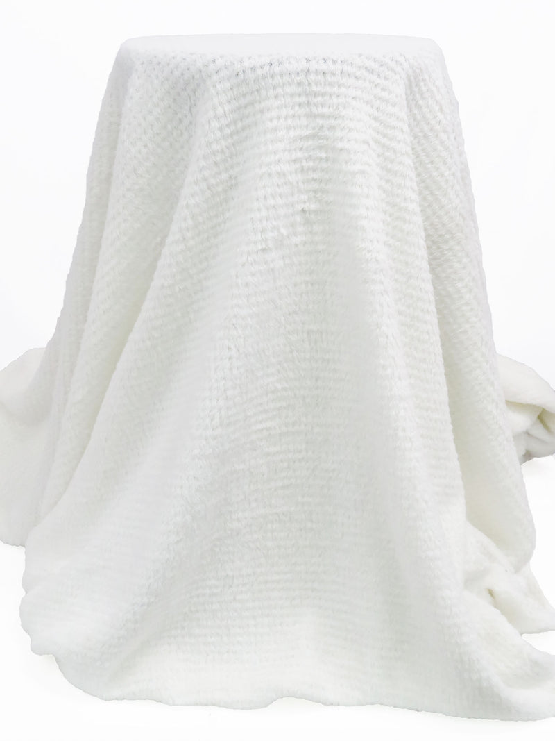 Marshmallow 100% Polyester Check Weave High Loft Fleece - Polartec - 66W