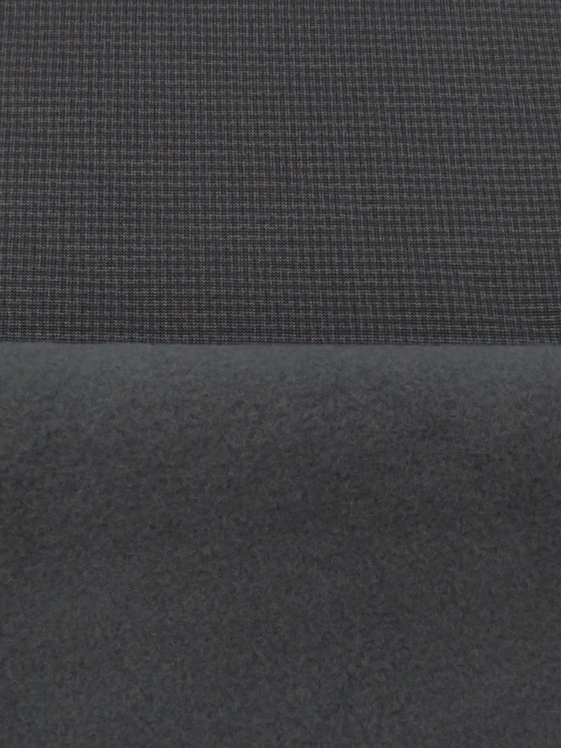 Sterling Gray/Dark Iron Gray Polyester/Lycra Micro Basketweave Print Wind Pro Stretch Knit - Polartec - 52W