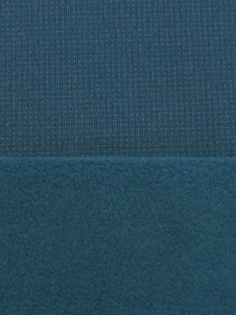Dark Steel Teal/Deep Pacific Blue Polyester/Lycra Micro Basketweave Print Wind Pro Stretch Knit - Polartec - 56W